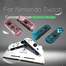 Load image into Gallery viewer, 1 Pair New For Nintendo Switch Custom Joycons White Joy Con Controllers NS Switch Joy Con L+R Joystick with ABXY Colored Buttons
