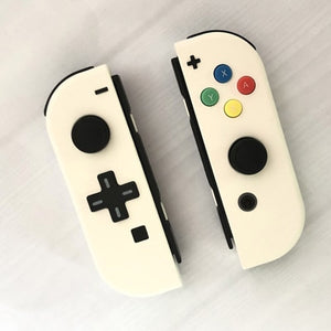 1 Pair New For Nintendo Switch Custom Joycons White Joy Con Controllers NS Switch Joy Con L+R Joystick with ABXY Colored Buttons
