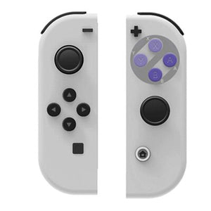 1 Pair New For Nintendo Switch Custom Joycons White Joy Con Controllers NS Switch Joy Con L+R Joystick with ABXY Colored Buttons