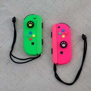 1 Pair New For Nintendo Switch Custom Joycons White Joy Con Controllers NS Switch Joy Con L+R Joystick with ABXY Colored Buttons