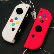 Load image into Gallery viewer, 1 Pair New For Nintendo Switch Custom Joycons White Joy Con Controllers NS Switch Joy Con L+R Joystick with ABXY Colored Buttons
